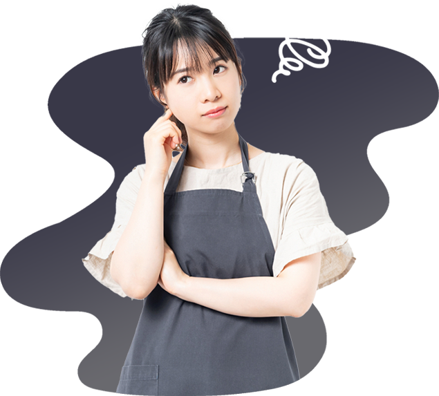 困っている表情の女性